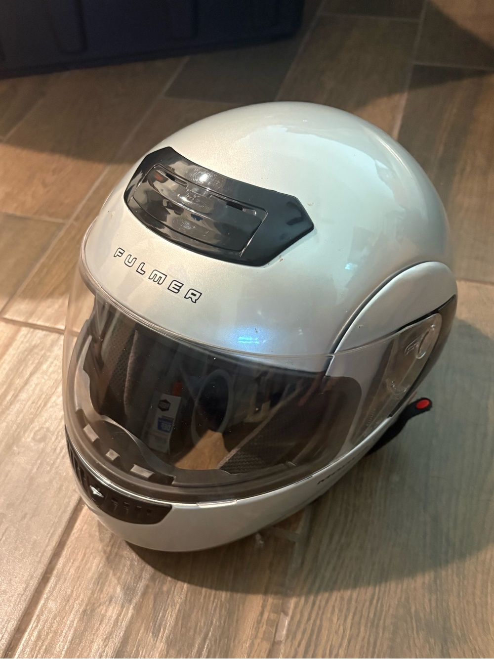 Fulmer Full-Face Motorcycle Helmet in Silver